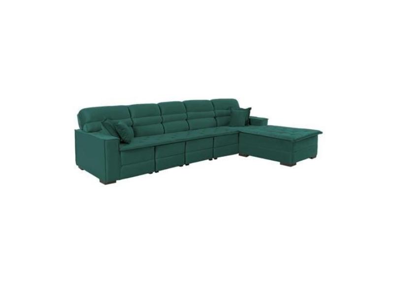 Sofá Chaise Suede Elegance 340cm Sofá Fácil