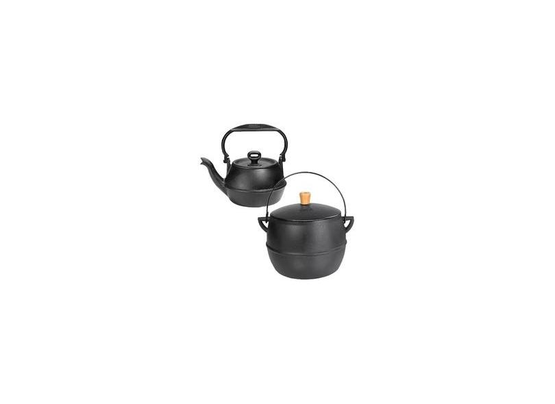 Caldeirão Bojudo 4 L + Chaleira Tradição 2 L Panela Mineira