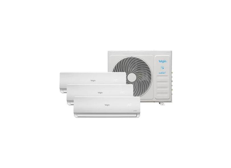 Ar Condicionado Tri Split Total Inverter Plus Wi-Fi Elgin 30.000 Btu (2xEvap 9.000 + 1xEvap 12.000) QF 220v R32