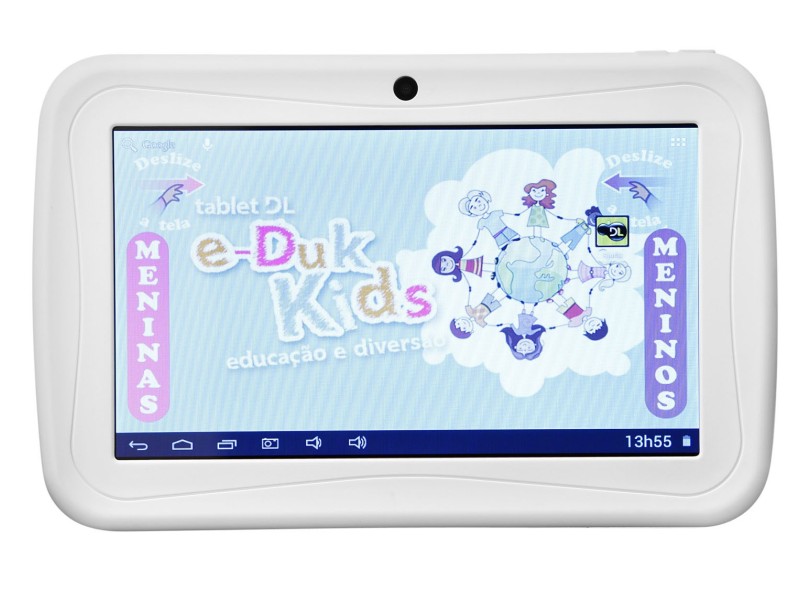 Tablet DL Eletrônicos 4 GB TFT 7" Android 4.1 (Jelly Bean) 2 MP e-Duk Kids