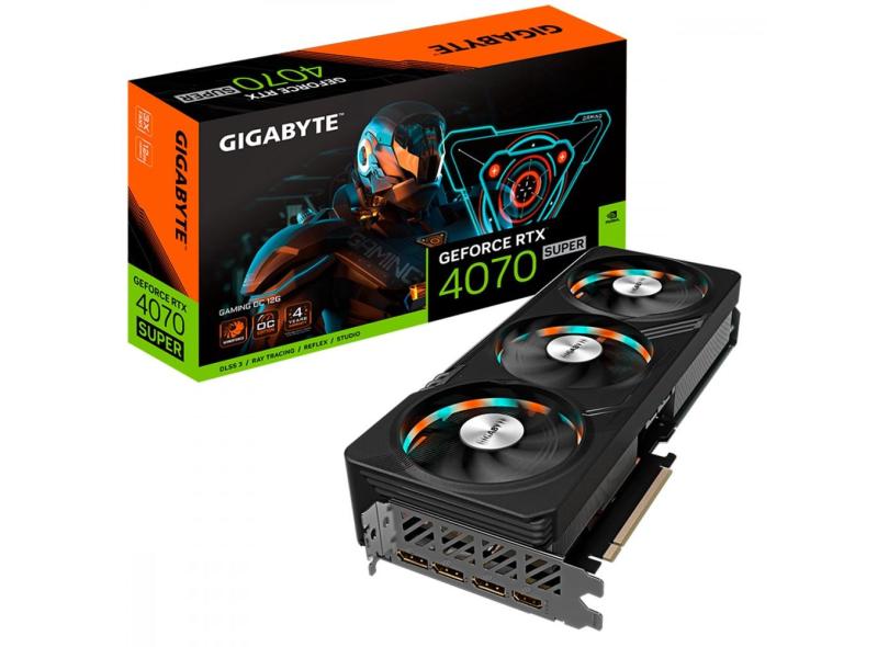 Placa de Vídeo Gigabyte GeForce rtx 4070 Super Gaming oc 12GB