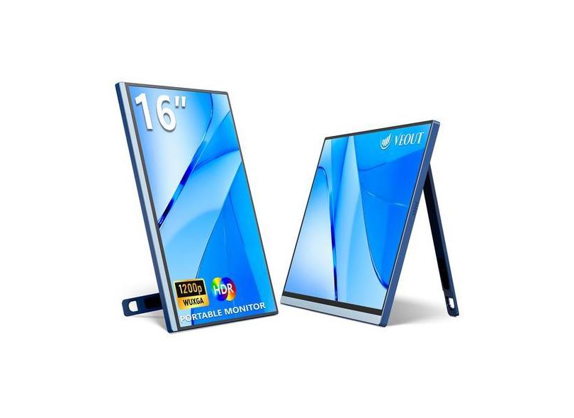 Monitor portátil Veout 16 1920x1200P IPS com USB-C HDMI