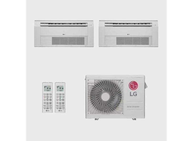 Ar-Condicionado Multi Split Inverter LG 24.000 (2x Evap Cassete 1 Via 18.000) Quente/Frio 220V