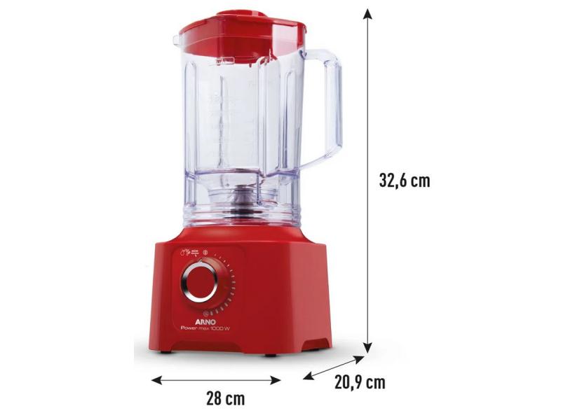 Liquidificador Arno Power Max LN59 3,1 Litros 15 Velocidades 1.000 W