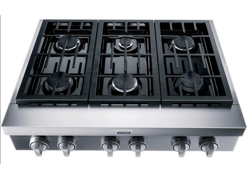 Cooktop Brastemp Rangetop Gourmand BDR90AR 6 Bocas Acabamento Inox Acendimento Automático em