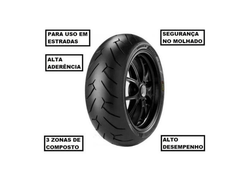 Pneu Pirelli Traseiro 180/55-17 73w Diablo Rosso 2 Kawasaki Ninja