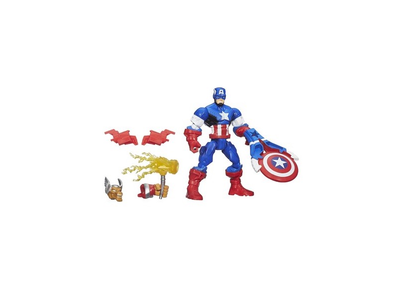 Boneco Capitão América Super Hero Mashers B0694 - Hasbro