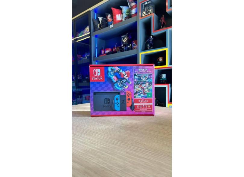 Console Nintendo Switch V2 c/ MK 8 + Assinatura