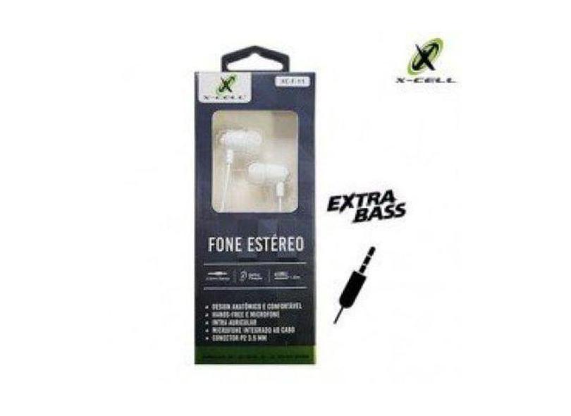 Fone de Ouvido Estéreo Hands-Free e Microfone Intra Auricular X-Cell -