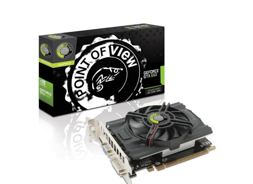 Placa de Video NVIDIA GeForce GTX 650 1 GB DDR5 128 Bits Point Of View VGA-650-A2-1024