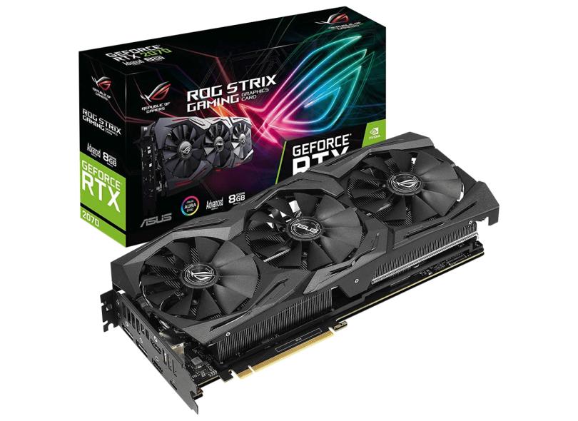 Placa de Video NVIDIA GeForce RTX 2070 8 GB GDDR6 256 Bits Asus ROG-STRIX-RTX2070-A8G-GAMING