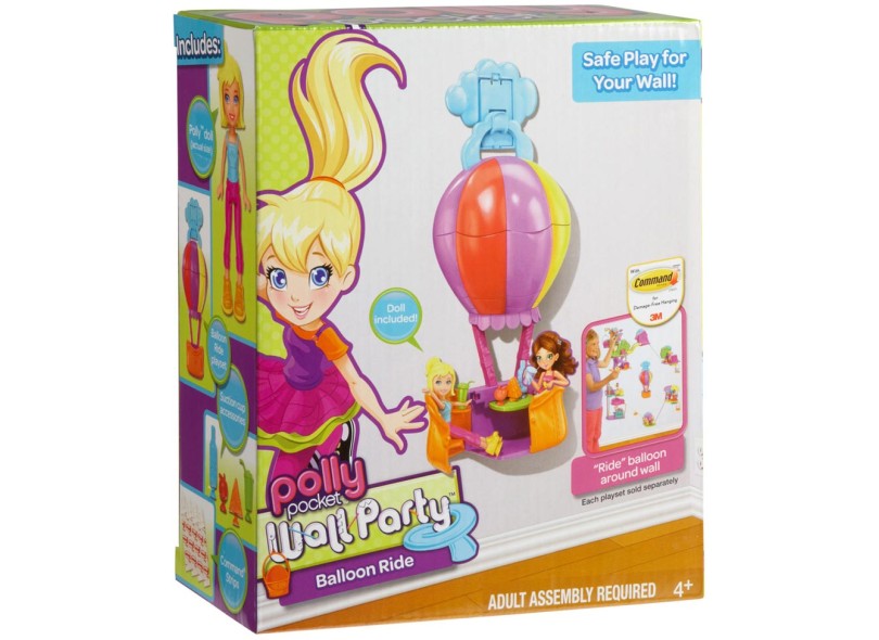 Boneca Polly Pocket Aventura nas Nuvens Vôo de Balão - Mattel