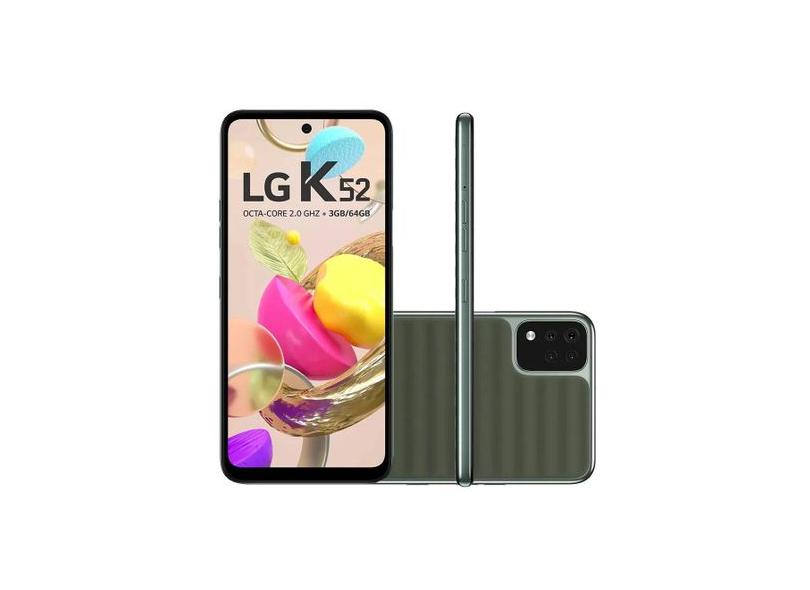 Smartphone LG K52 LMK420BMW 64GB Câmera Quádrupla Android 10