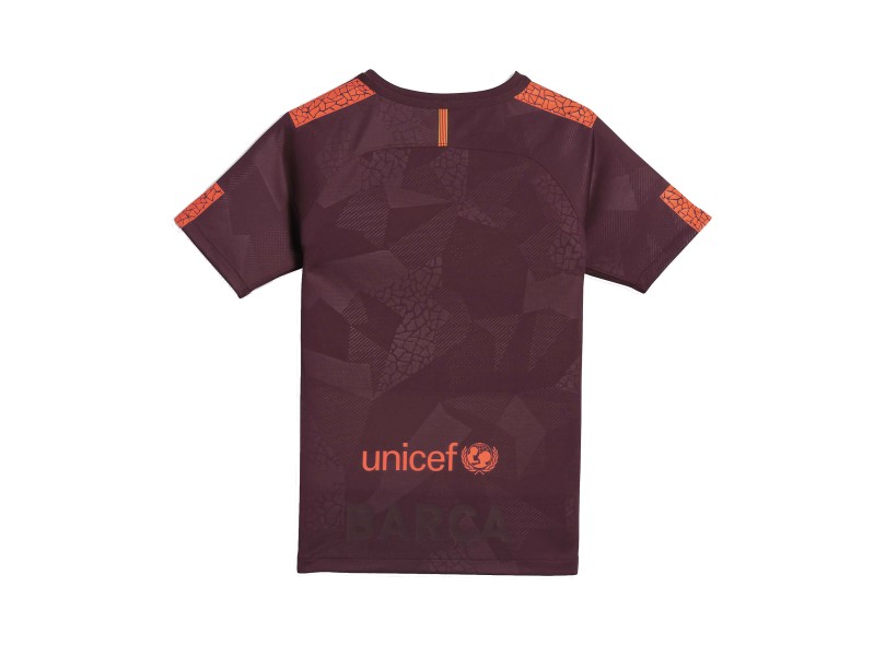 Camisa Torcedor Infantil Barcelona III 2017/18 Sem Número Nike