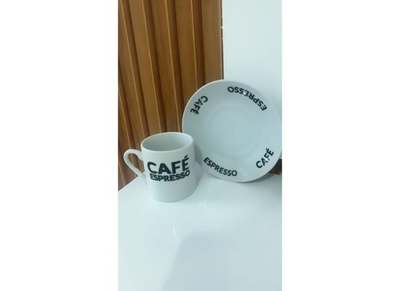 Xicara para café ou chá com pires frase bom dia de porcelana HAUSKRAFT cj 12 PCS 90ML na caixa em Promoção é no Bondfaro Xicara para café ou chá com pires frase bom dia de porcelana HAUSKRAFT cj 12 PCS 90ML na caixa em Promoção é no Bondfaro