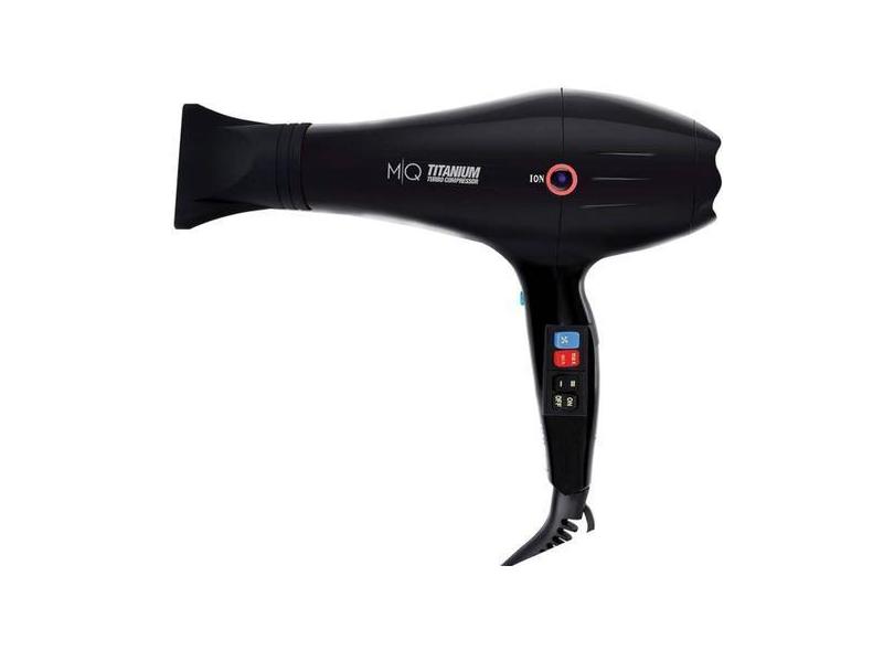 Secador De Cabelo Profissional Mq Turbo Compressor Black 2300W - 220V