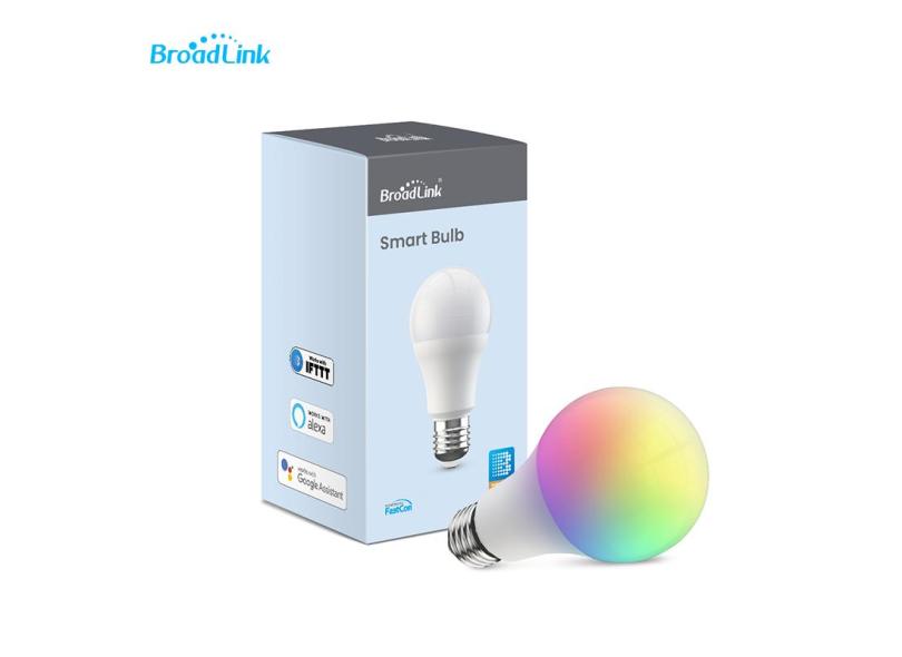 Broadlink-lâmpada inteligente lb27 r1, wi-fi, e27, 10w, rgb, led, para ...