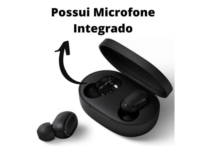 Fone Bluetooth Sem Fio Preto Caixinha Para Samsung A22 4G