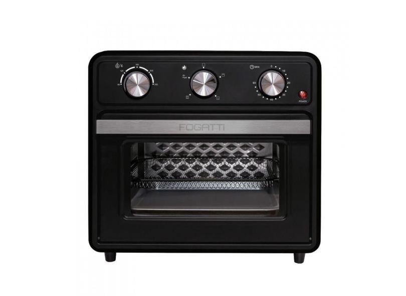 Forno Fryer Elétrico De Bancada 22 Litros Fogatti Black Preto 220v