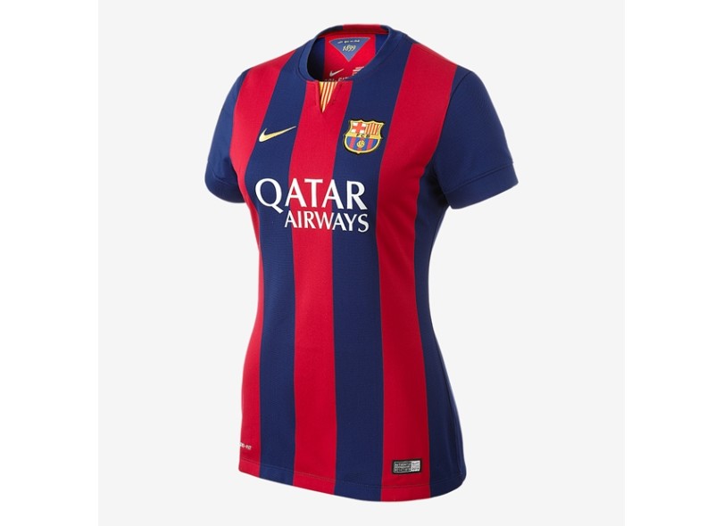 Camisa Jogo Barcelona I 2014/15 Feminina s/nº Torcedor Nike