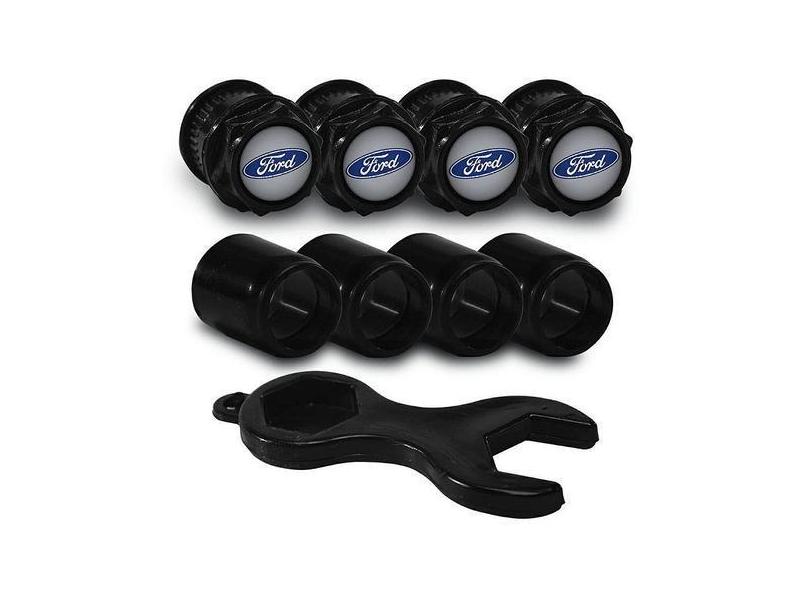 Bicos Capa de Válvula Preto Pneu Ford - DCAPS