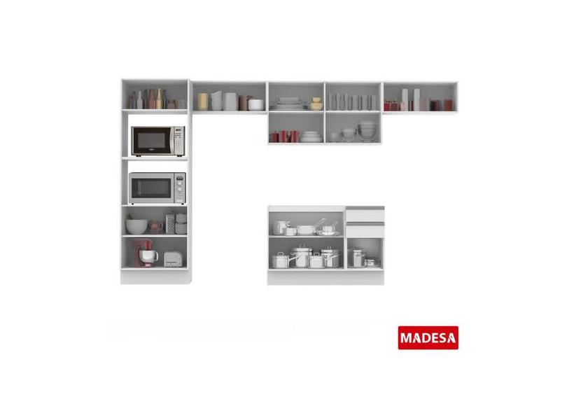 Cozinha Completa 10 Portas 2 Gavetas para Micro-ondas / Forno Acordes Glamy Madesa