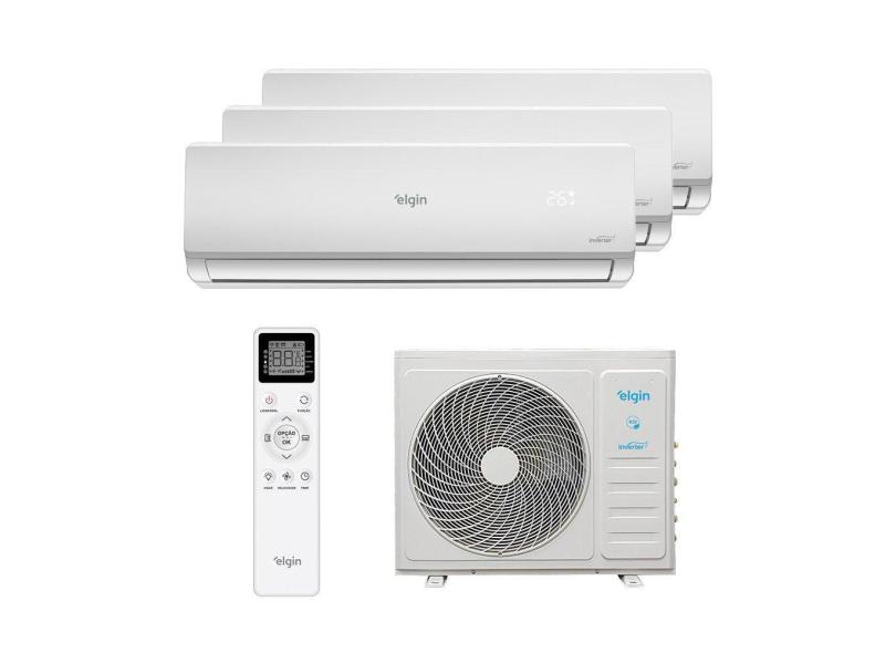 Ar Condicionado Multi Split Inverter Elgin Hw R-32 Wifi 27.000 Btus (3x Evap 12.000) Quente/frio 220V Monofásico