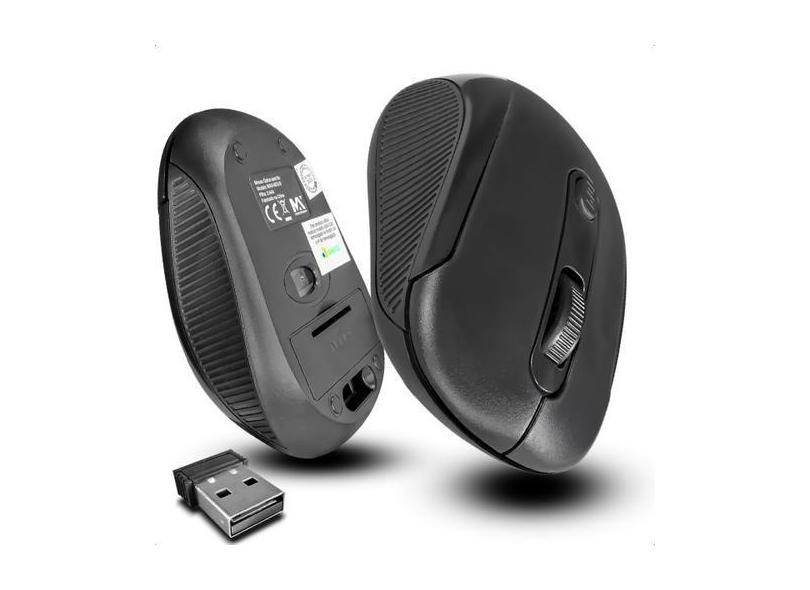 Mouse Sem Fio Optico 1200 Dpi Max Mídia 2.4 Ghz 10 Metros Windows 98/2