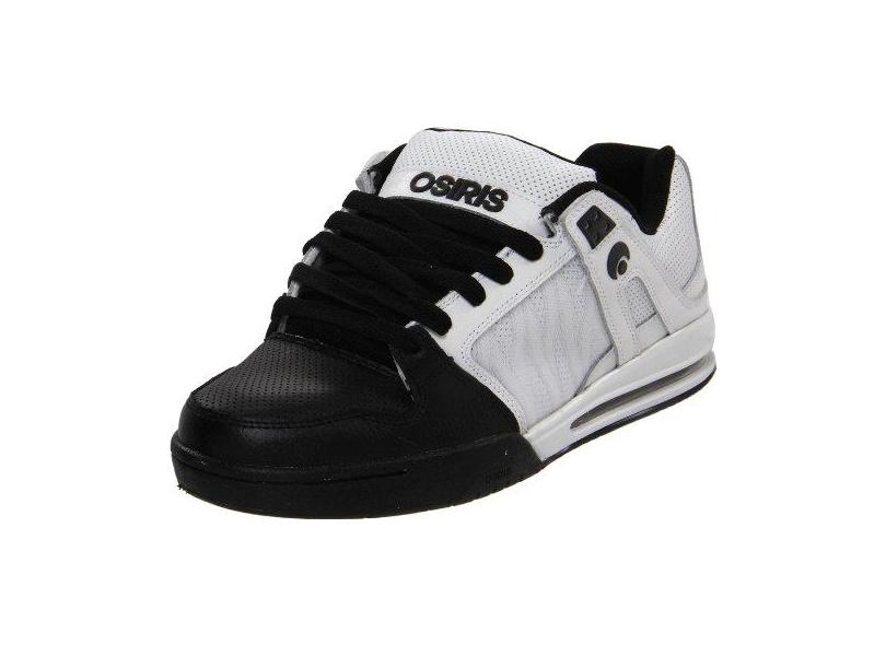 Osiris Tênis de skate masculino Pixel, Branco/Preto/Preto, 5.5