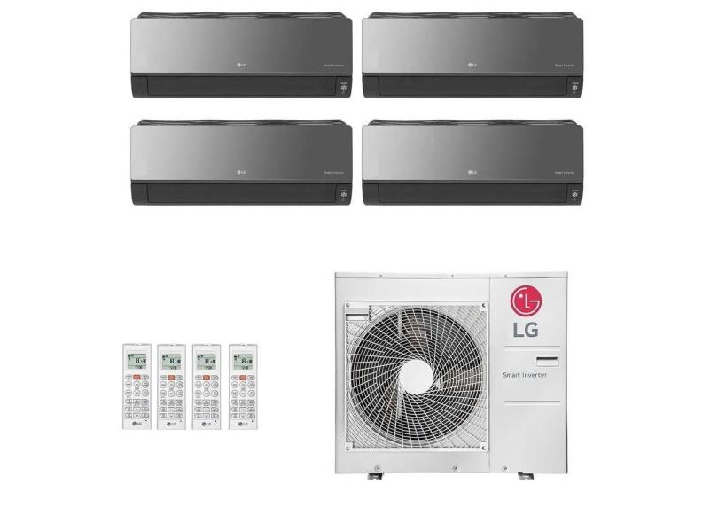 Ar-Condicionado Multi Split Inverter LG 30.000 (2x Evap HW Artcool 9.000 + 2x Evap HW Artcool 12.000) Quente/Frio 220V