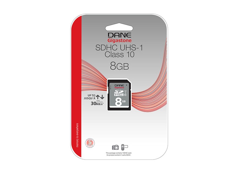 Cartão de Memória SDHC-I com Adaptador Dane-Elec Elite UHS-1 Classe 10 8 GB DA-SD1008G-R