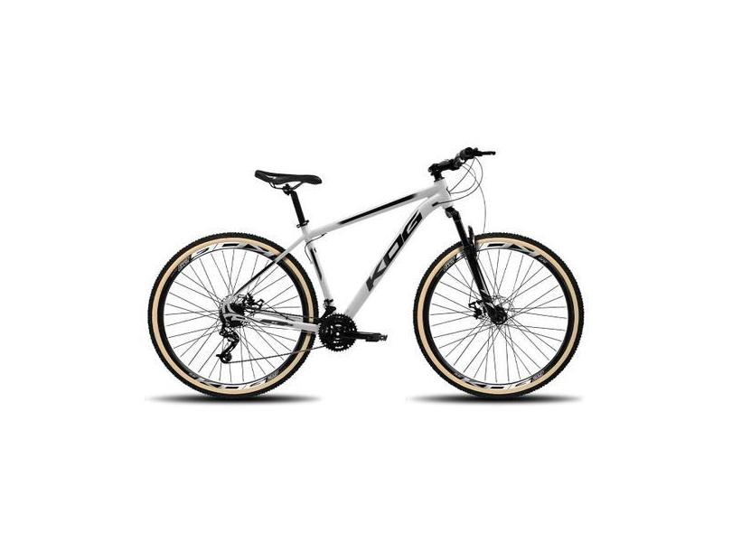 Bicicleta KOG 21 Vel 3x7 Marcha Aro 29 Freio a Disco, Branco, Preto, 1