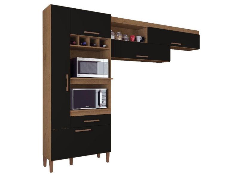 Cozinha Compacta 1 Gaveta 5 Portas para Micro-ondas / Forno Nápoles Atualle Móveis