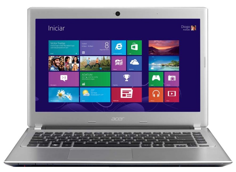 Notebook Acer Aspire Intel Core i5 3337U 3ª Geração 4 GB 500 GB LED 14" Windows 8 V5-471-6888