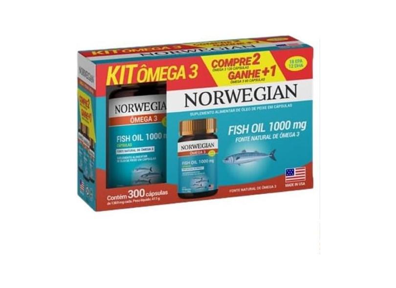 Kit Ômega 3 1000Mg Norwegian Made In Us... – Compare no [É BOM]