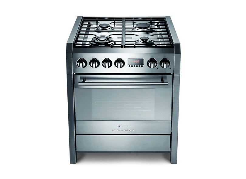 Fogão de Piso Brastemp Gourmand 4 Bocas Acendimento Superautomático ...