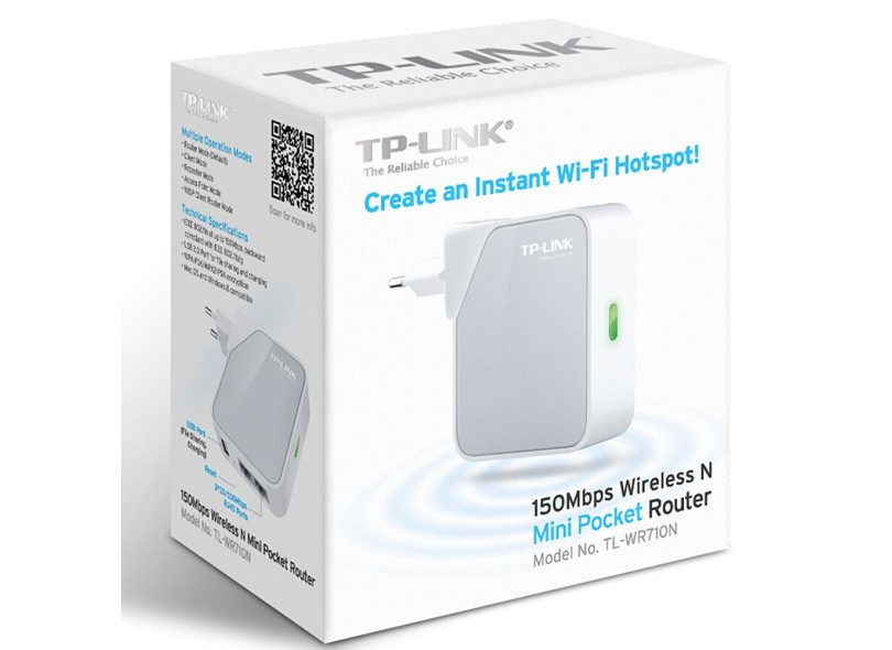 Roteador Wireless 150 Mbps TL-WR710N - TP-Link
