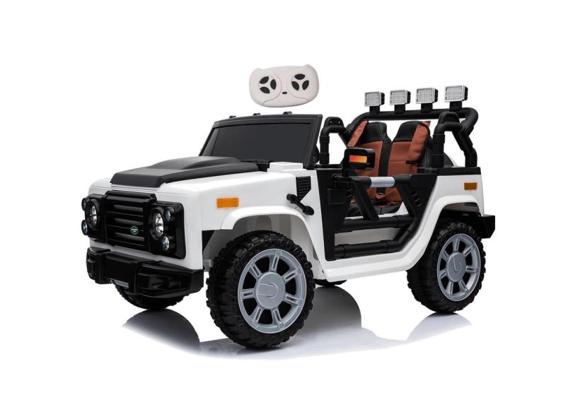 Carrinho Elétrico Jipe Off Road 4x4 12V Branco Bang Toys