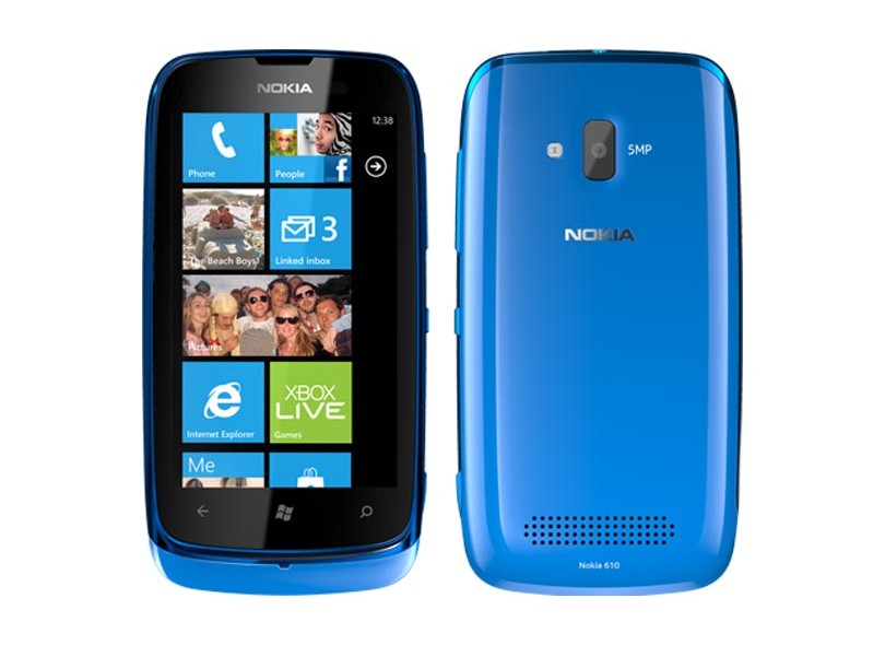 Smartphone Sony Nokia Lumia 610 Câmera 5 Megapixels Desbloqueado Windows Phone 7.5 (Mango) 3G Wi-Fi