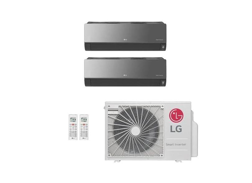 Ar-Condicionado Multi Split Inverter LG 18.000 (2x Evap HW Artcool 12.000) Quente/Frio 220V