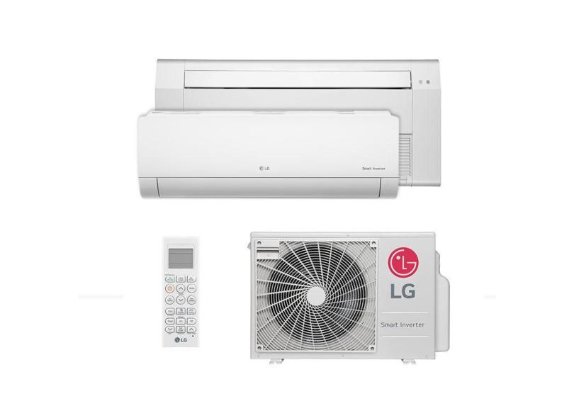 Ar Condicionado Multi Bi Split Inverter Lg 1X9000 Hw+1X12000 Cassete 1 Via Btus Quente/Frio 220V Monofásico A2uw18gfac.Awgzbrz