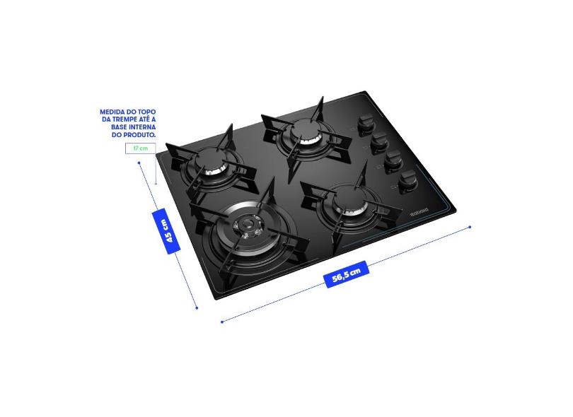 Cooktop Itatiaia 4 Bocas Acendimento Superautomático Midi Pop Art