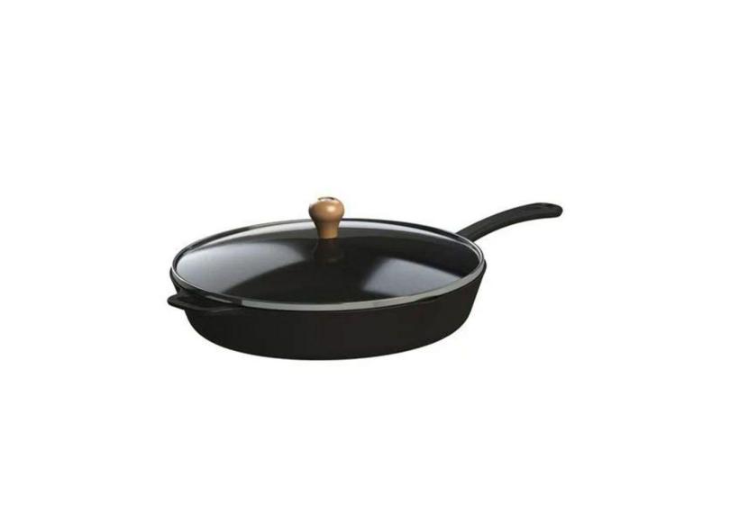 Frigideira Gourmet Cabo Ferro Tampa Vidro Libaneza 20 Cm