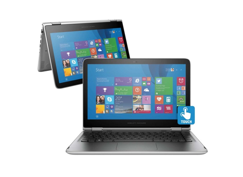 Notebook Conversível HP Pavilion x360 Intel Core i5 6200U 8 GB de RAM HD 1 TB LED 13.3 " Touchscreen Windows 10 Home 13-S104BR