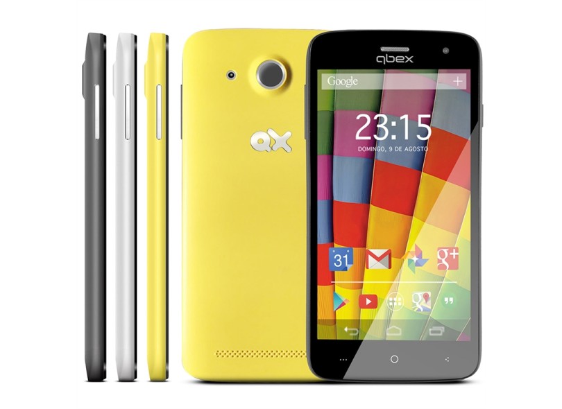 Smartphone Qbex QX A28 2 Chips 8GB Android 4.4 (Kit Kat) 3G Wi-Fi
