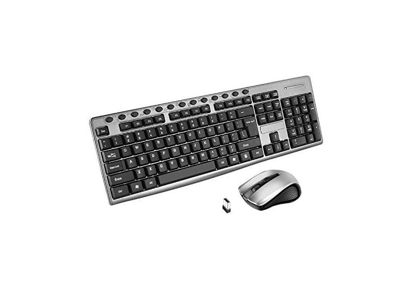 Acessórios para computador KB6600 104 TECHAS 2.4G Teclado sem fio e conjunto de mouse