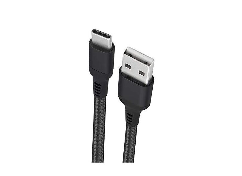 Geonav Cabo USB-C (tipo C) para USB, nylon trançado, 1MT, ESC05, Preto
