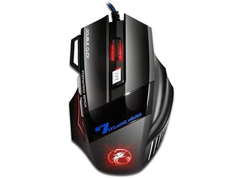 Mouse Gamer Estone X7 2400Dpi Led Sport 7 Botões Pronto