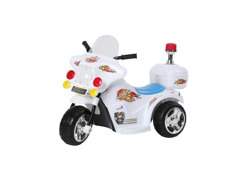 Mini Moto Elétrica Importway Policia 6V 18W BW006BR - Branca