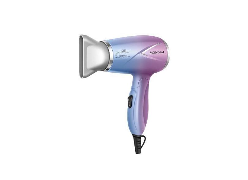 Secador de Cabelo By Juliette, Mondial, Azul/Rosa, 1200W, Bivolt - SCT-JU-03